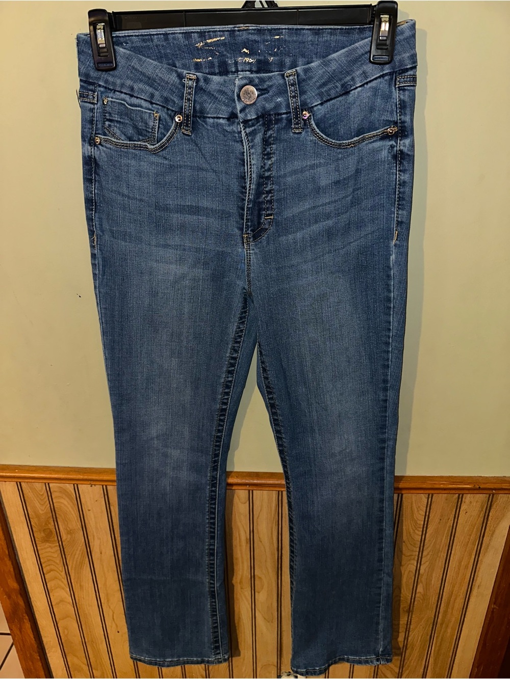 Seven7 Women's Boot Cut Jeans in Mid Blue Wash